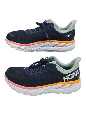 Hoka One One Clifton 7 Womens 9.5 Blue Haze Running Shoes Sneakers Training